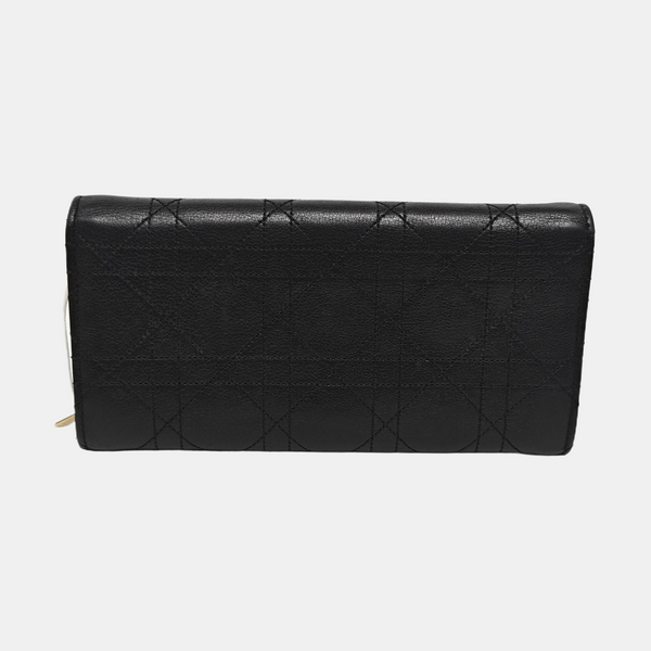 Cartera Miss Dior de piel de becerro acolchada negra