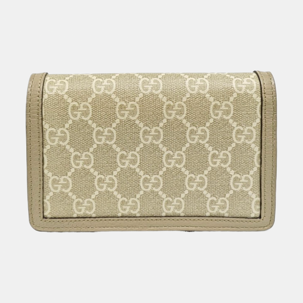 Dionysus Super Mini Monogram Coated Canvas Beige