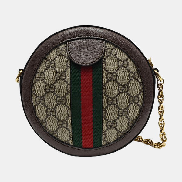 Ophidia Mini Monogram Coated Canvas Beige