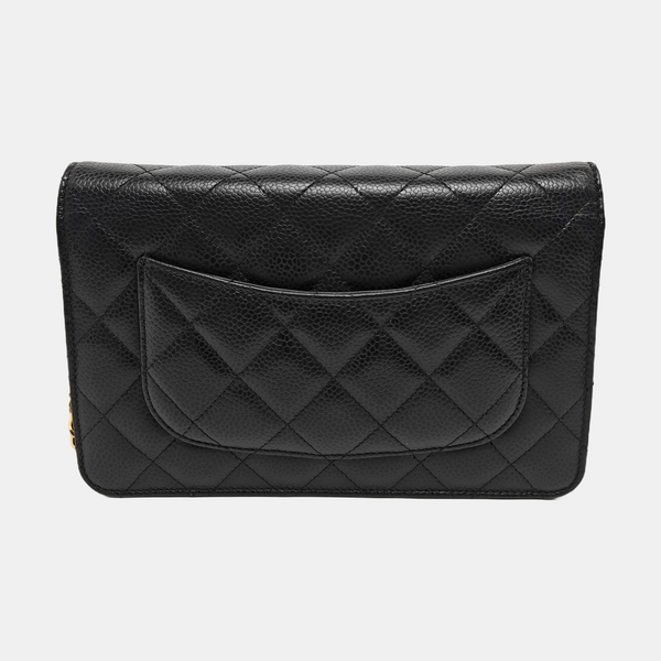 WOC Quilted Grained Calfskin Black