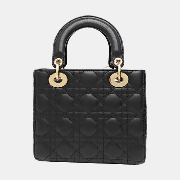 Lady Dior Small Cannage Calfskin Black