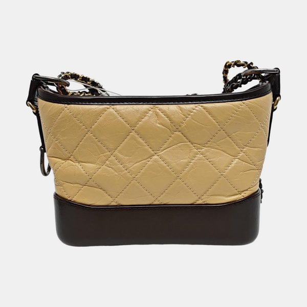Authenticated pre-owned GABRIELLE Quilted Calfskin Beige - Tote Bag at Looply