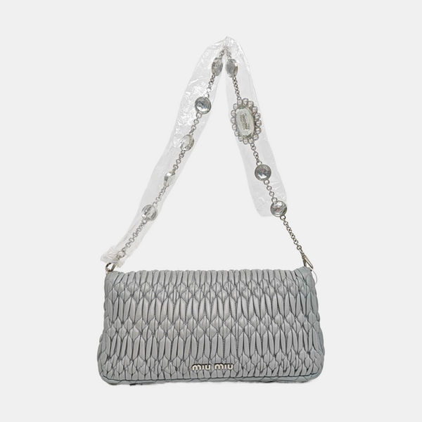 Crystal Quilted Lambskin Blue