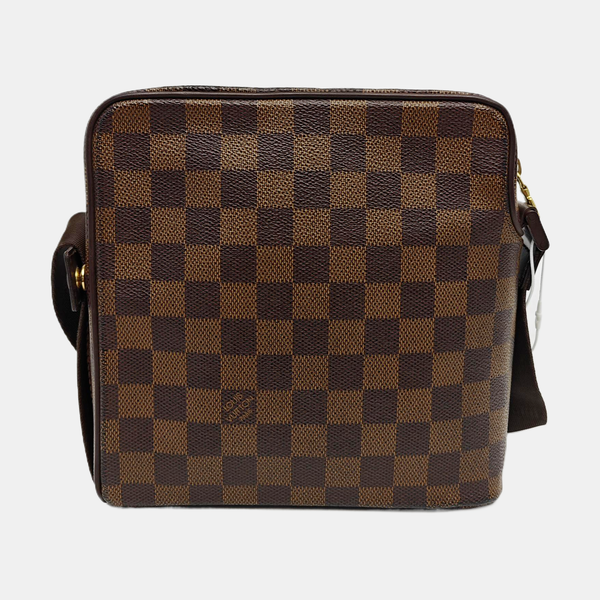 OLAV PM Damier Ebene Coated Canvas Brown