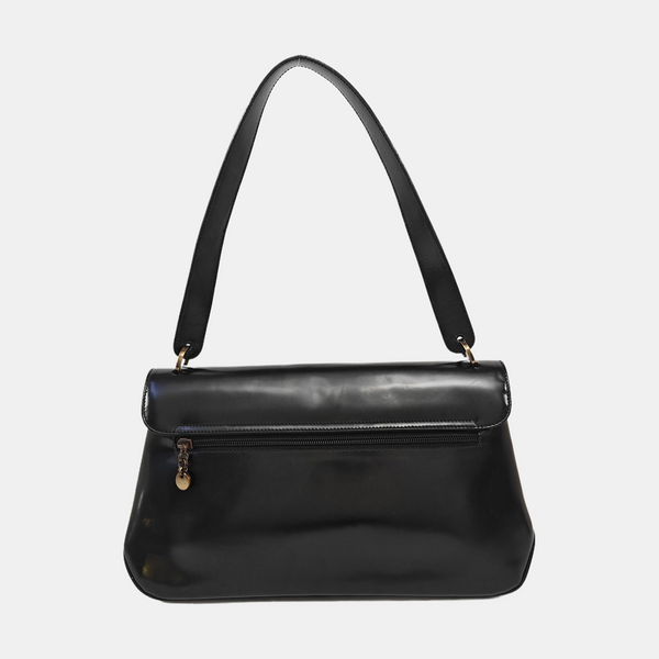 Calfskin Top Handle Bag Black