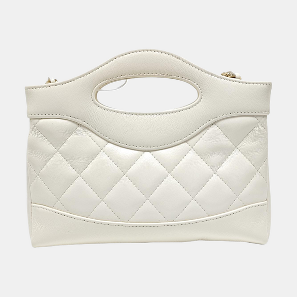 CHANEL 31 Mini Quilted Lambskin White