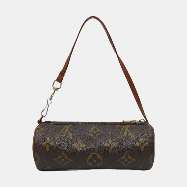 PAPILLON Mini Monogram Coated Canvas Brown