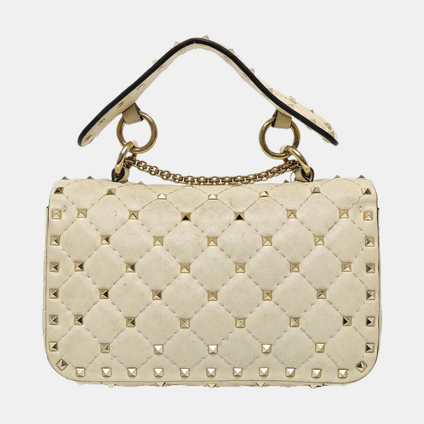 Spike Up Leather Beige