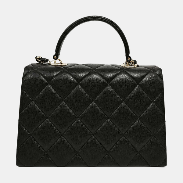 CLASSIC FLAP Quilted Grained Calfskin Black