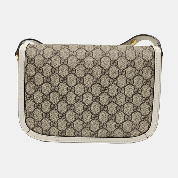 Horsebit 1955 Lona recubierta con monograma pequeño beige