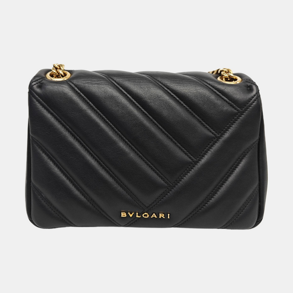 SERPENTI CABOCHON Small Quilted Calfskin Black
