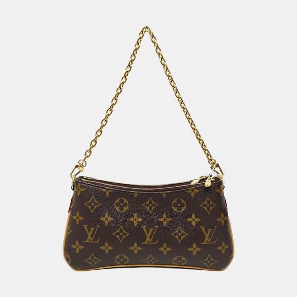 LIV POCHETTE Monogram Coated Canvas Brown