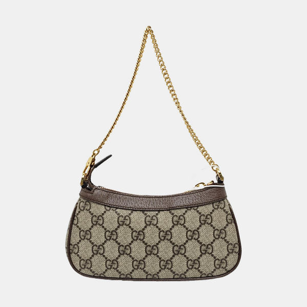 Ophidia Mini Monogram Coated Canvas Beige