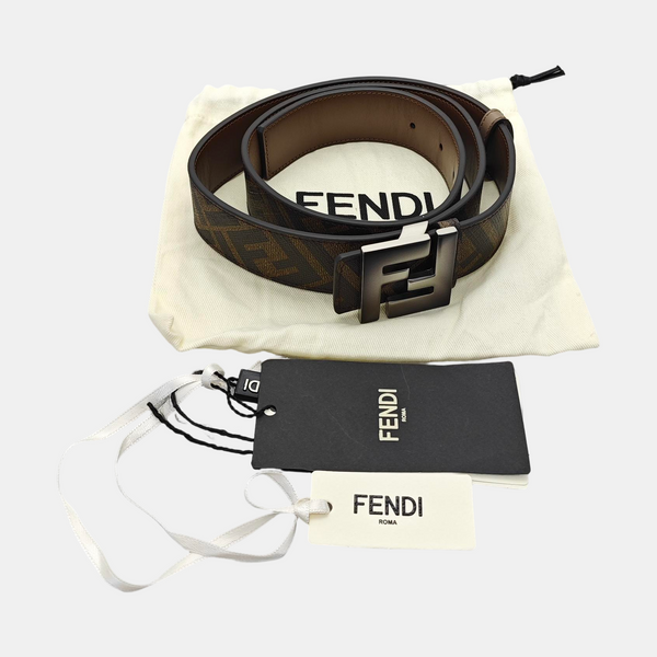 Coated Canvas Belt Brown