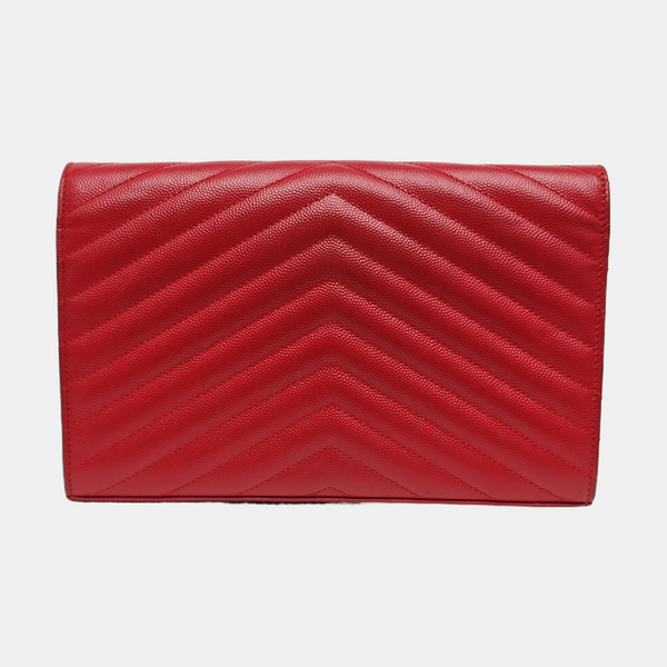 MONOGRAM Medium Chevron Calfskin Red