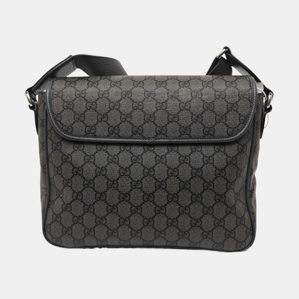 Ophidia Medium Monogram Coated Canvas Gray