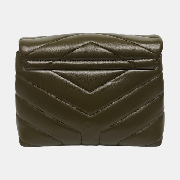 LOULOU Extra Small Chevron, Quilted Calfskin Green