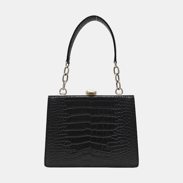 Calfskin Shoulder Bag Black
