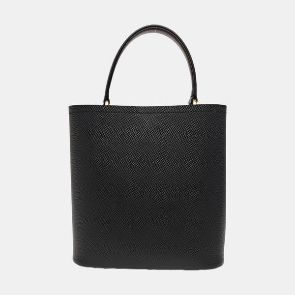 Panier Medium Saffiano Calfskin Black