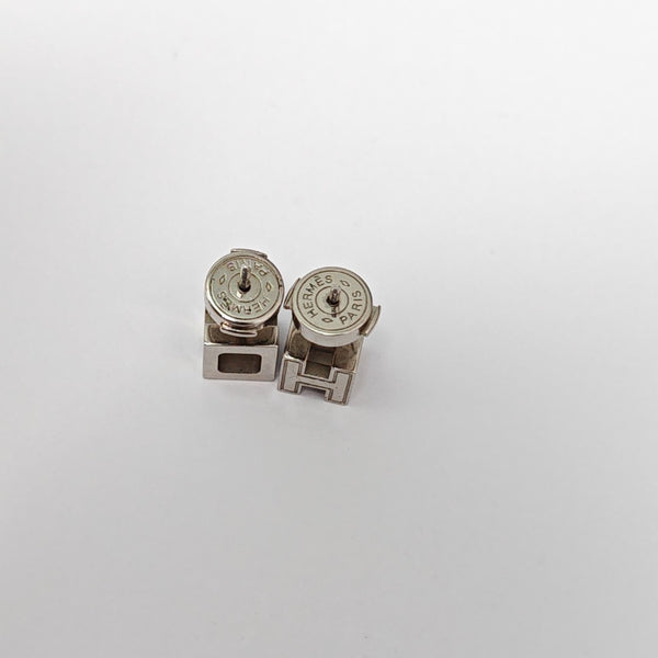 Cage D'h Metal Black Stud Earrings