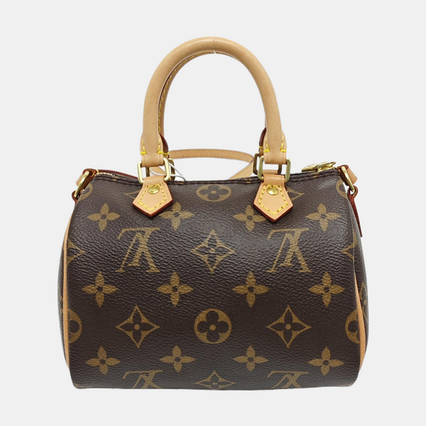 SPEEDY Nano Monogram Coated Canvas Brown