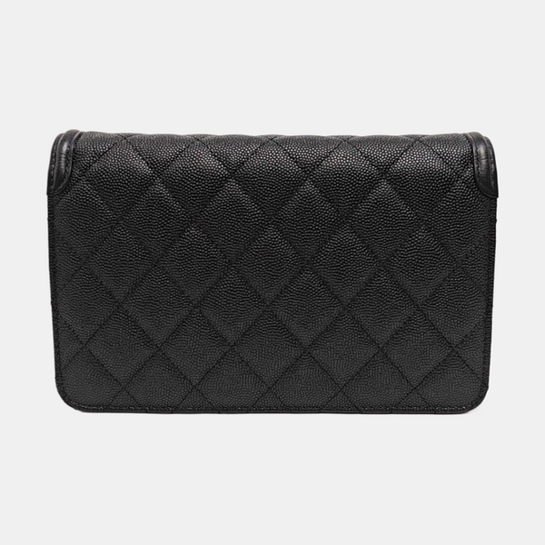 FILIGREE WOC Quilted Grained Calfskin Black