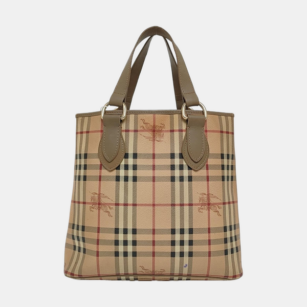 Coated Canvas Tote Bag Beige