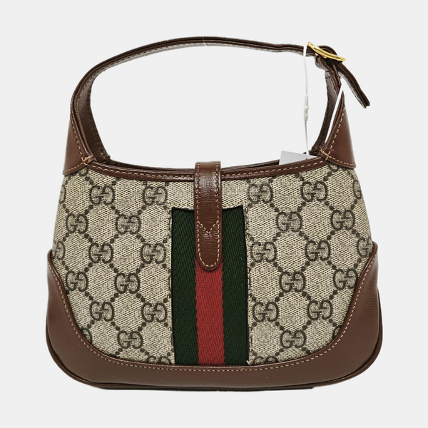 Authenticated pre-owned Jackie 1961 Mini Monogram Coated Canvas Beige - Shoulder Bag at Looply
