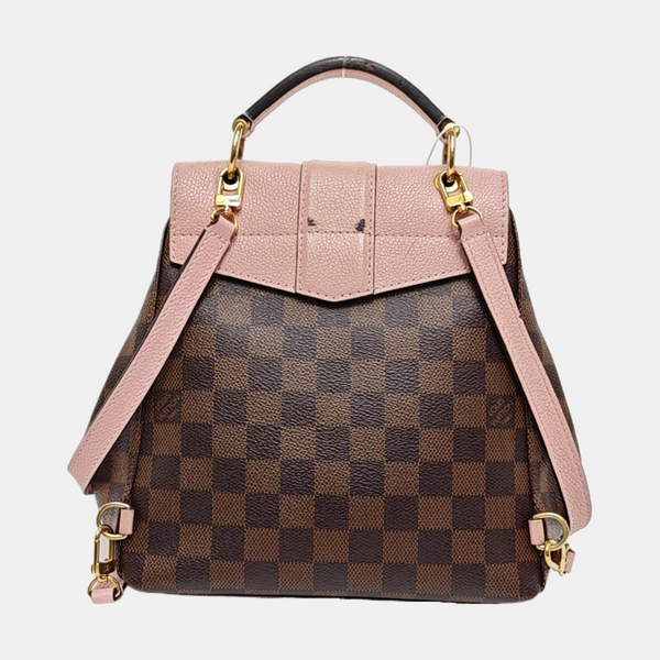 CLAPTON Damier Ebene Coated Canvas Brown