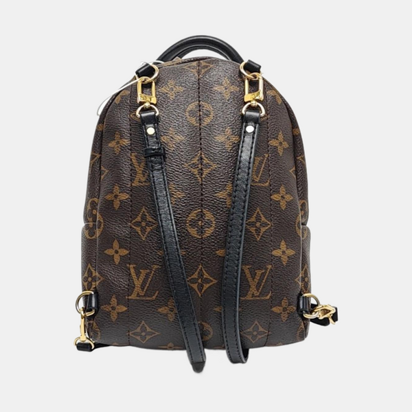 Authenticated pre-owned PALM SPRINGS Mini Monogram Coated Canvas Brown - Backpack at Looply