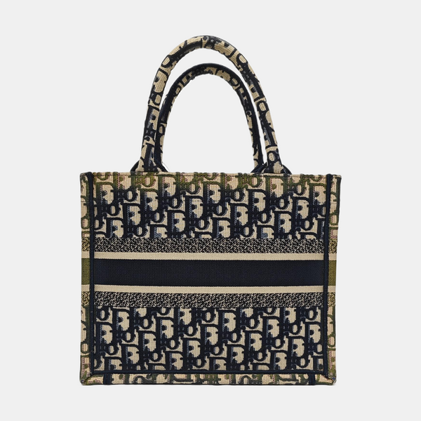 Book Tote Small Oblique Canvas Blue