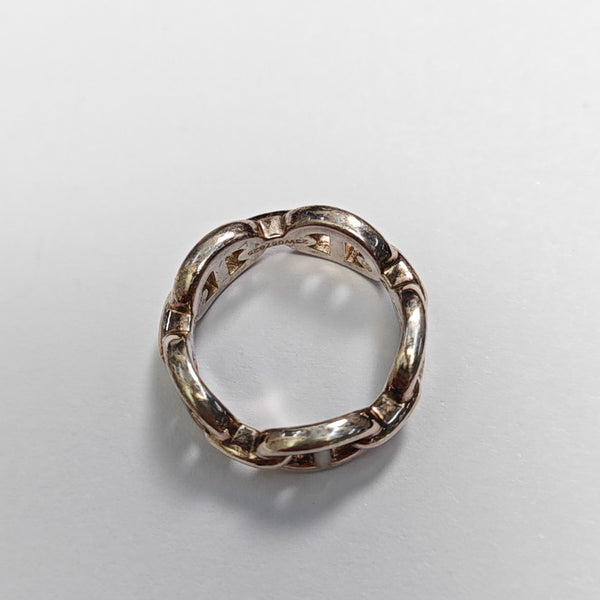 Chaine D'ancre Enchainee 925 Sterling Silver Ring EU 51