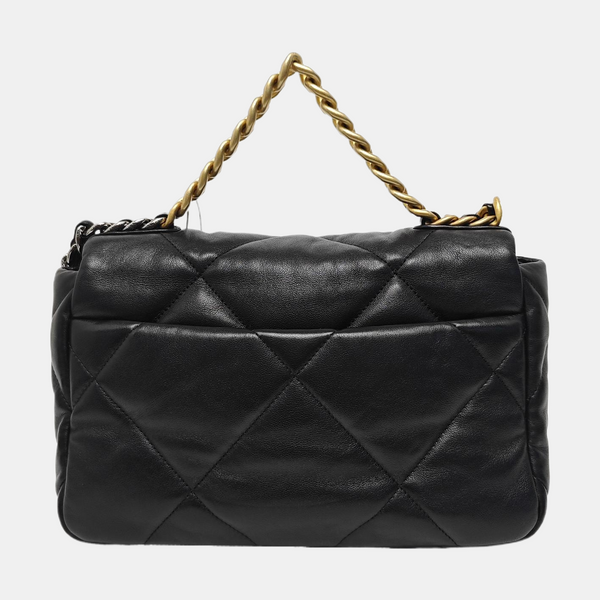 CHANEL 19 Small Quilted Lambskin Black