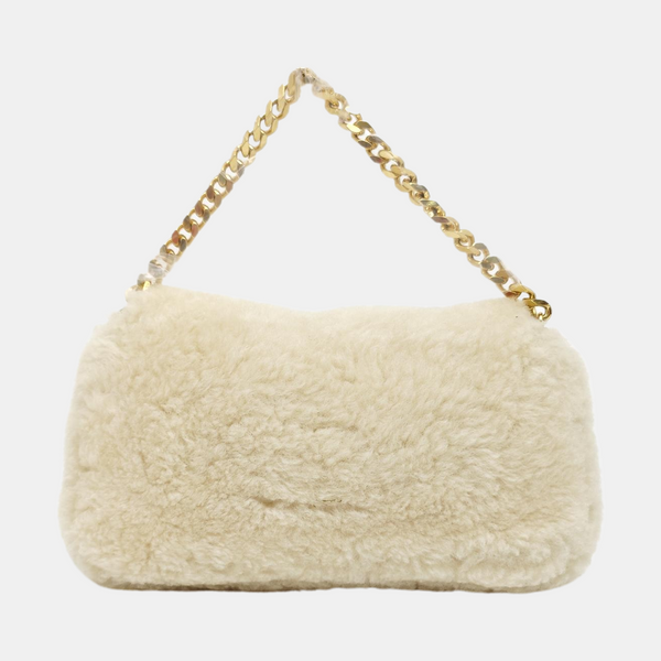 Sheepskin Shoulder Bag Beige