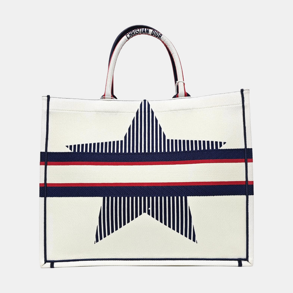 Authenticated pre-owned Book Tote Large Canvas White - Tote Bag at Looply