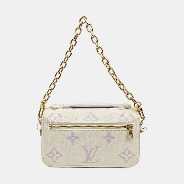 MÉTIS EAST WEST Monogram Calfskin White