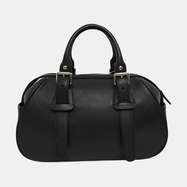 Calfskin Top Handle Bag Black