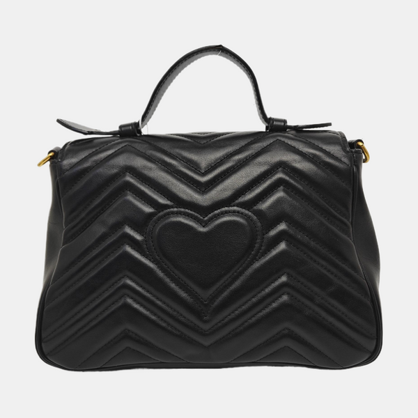 GG Marmont Medium Quilted Calfskin Black