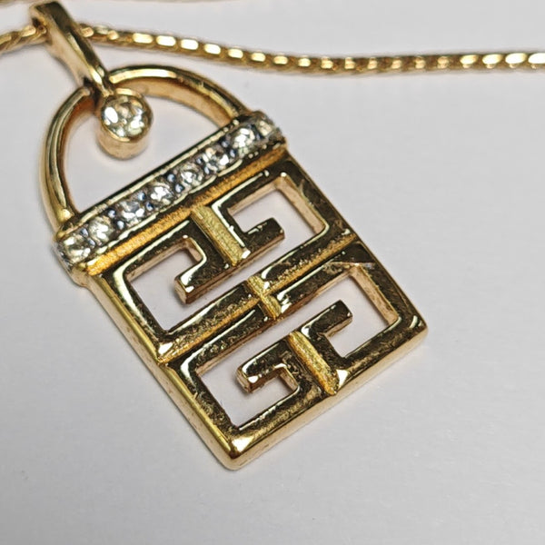 4G Logo Metal Gold Necklace