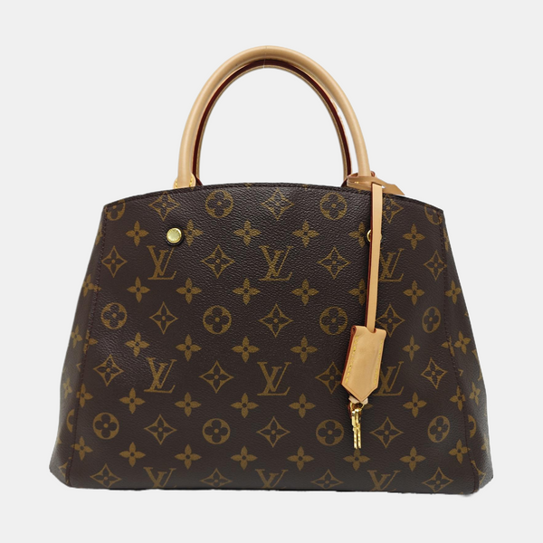 MONTAIGNE Monogram Coated Canvas Brown