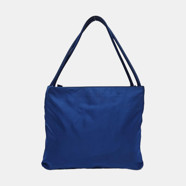 Nylon Top Handle Bag Blue