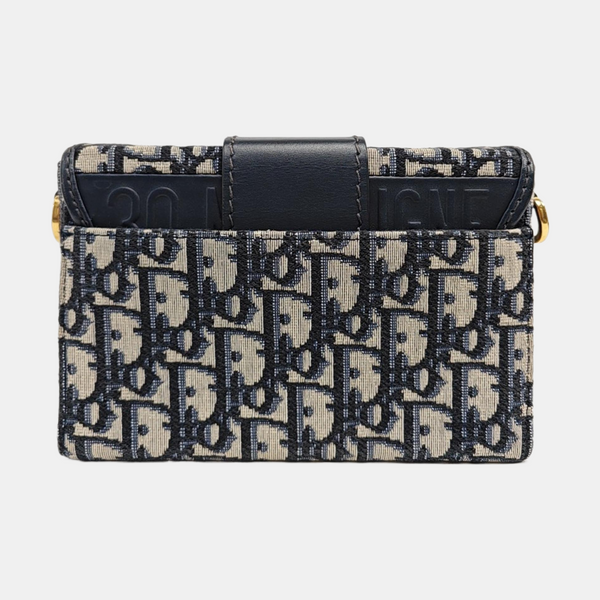 30 Montaigne Mini Oblique Canvas Blue