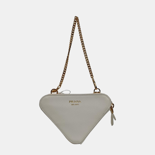 Sheepskin Crossbody Bag Mini White