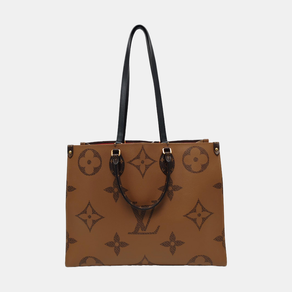 Authenticated pre-owned ONTHEGO GM Monogram Coated Canvas Brown - Tote Bag at Looply