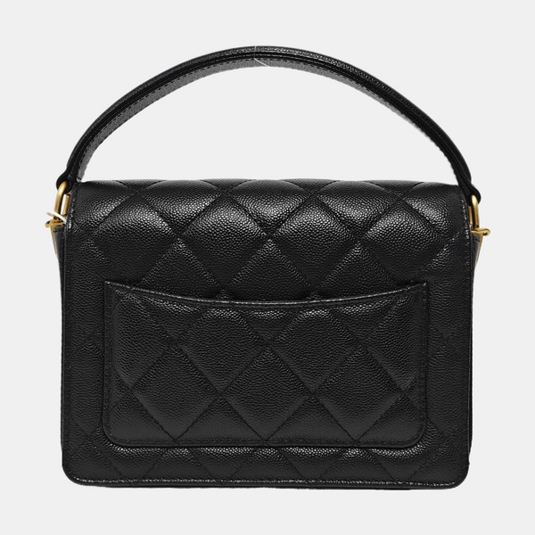 24A Mini Quilted Calfskin Black