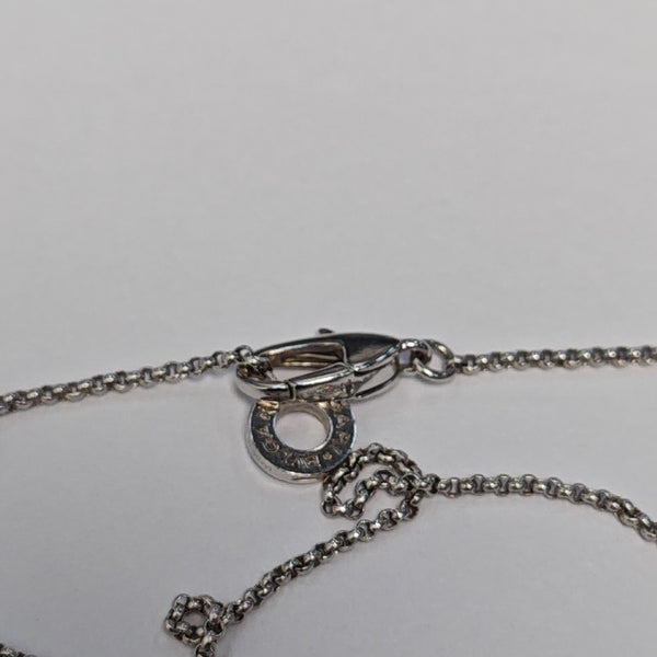 B.ZERO1 18k White Gold Silver Necklace
