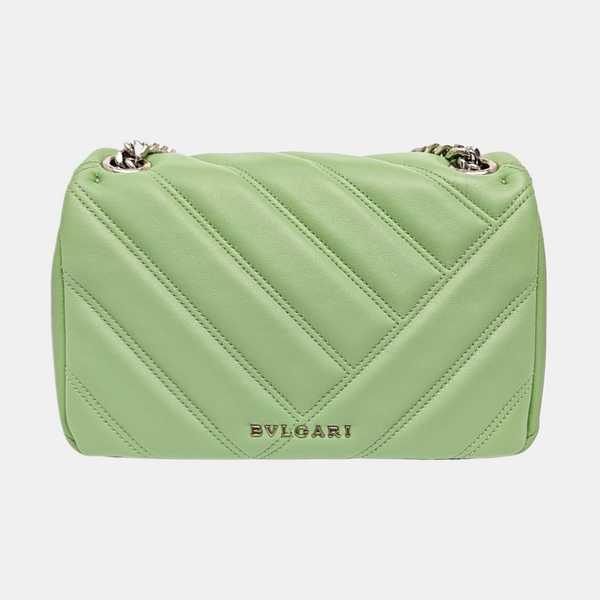 SERPENTI CABOCHON Small Quilted Calfskin Green