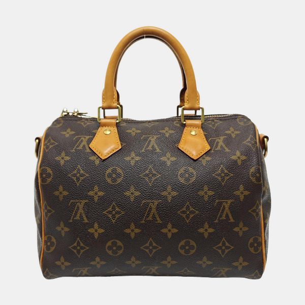 SPEEDY 25 Monogram Coated Canvas Brown