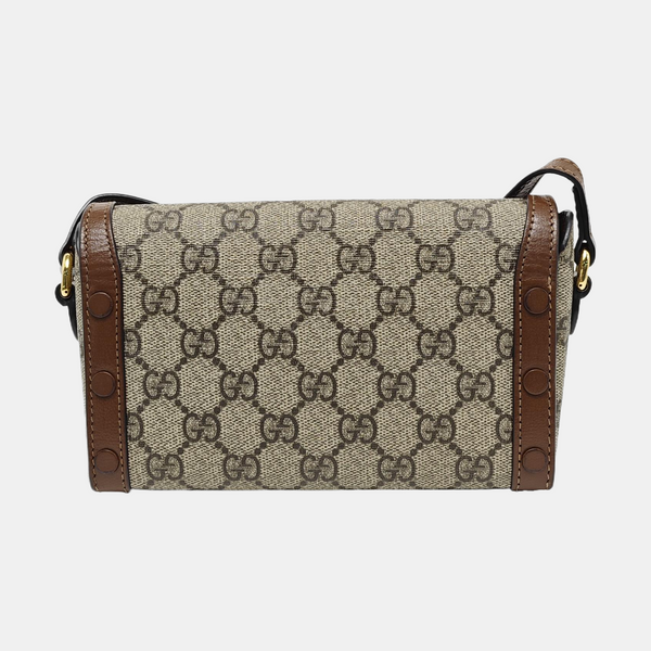 Horsebit 1955 Mini Monogram Coated Canvas Beige