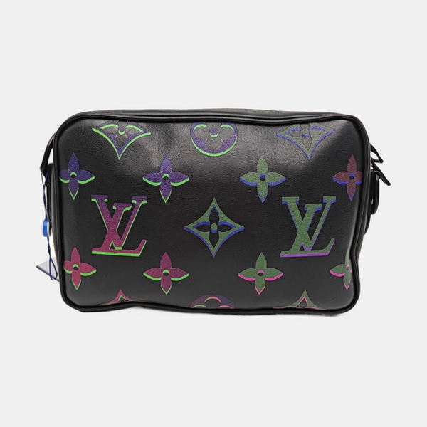 Monogram Calfskin Shoulder Bag PM Black